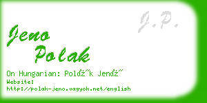 jeno polak business card